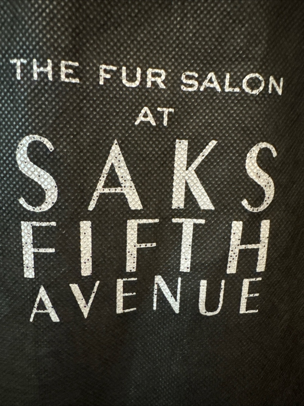 Saks Fifth Ave The Fur Salon Garment Bag Zipper 54x 23” and Plastic Bag 51x23” - Picture 2 of 16